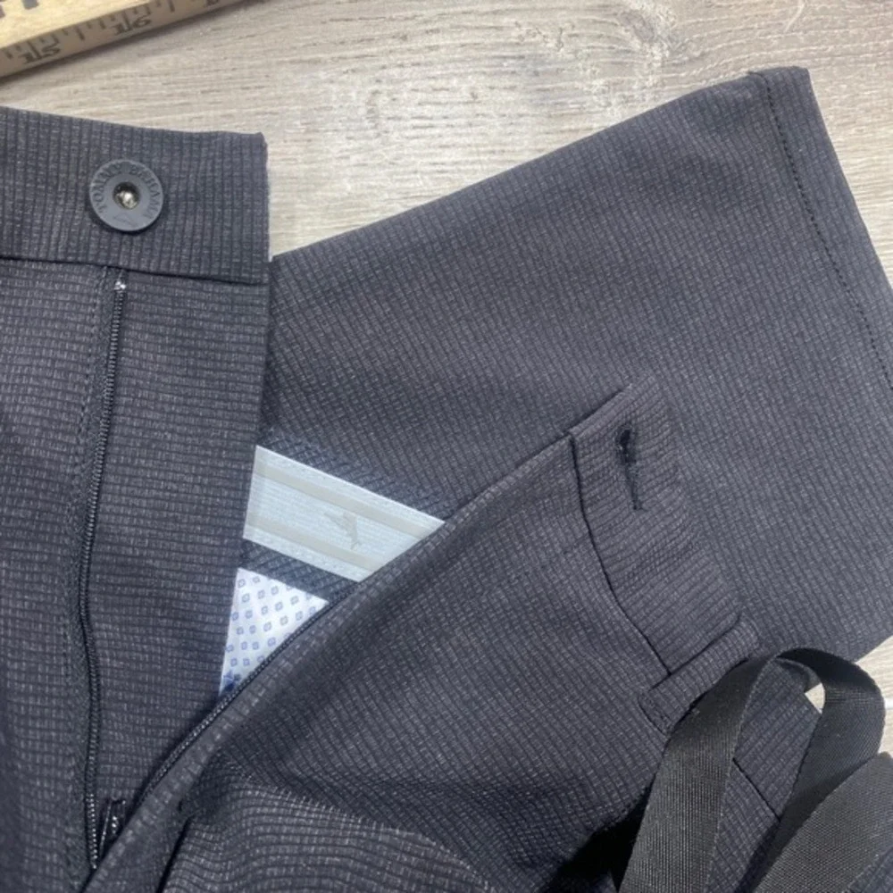 Tommy Bahama Pants‎ Mens 38x30 Stretch Performance Dress Casual Black Pineapple